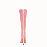WOMEN'S FENDI High-tech, pink jacquard boots