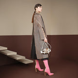 WOMEN'S FENDI High-tech, pink jacquard boots
