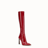 WOMEN'S FENDI Glossy red neoprene boots
