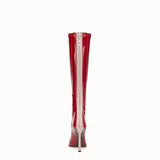 WOMEN'S FENDI Glossy red neoprene boots