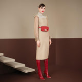 WOMEN'S FENDI Glossy red neoprene boots