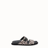 WOMEN'S FENDI White leather slides