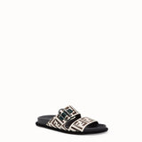 WOMEN'S FENDI White leather slides