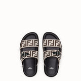 WOMEN'S FENDI White leather slides