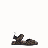 WOMEN'S FENDI SANDALS Multicolor fabric flats