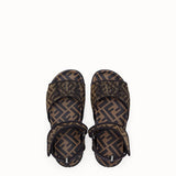 WOMEN'S FENDI SANDALS Multicolor fabric flats