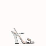 WOMEN'S FENDI Silver leather sandals