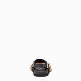 WOMEN'S FENDI SANDALS Black leather slingbacks