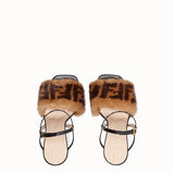 WOMEN'S FENDI Multicolor mink sandals