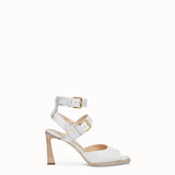 WOMEN'S FENDI White leather sandals