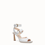 WOMEN'S FENDI White leather sandals