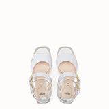 WOMEN'S FENDI White leather sandals