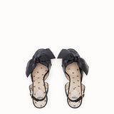 WOMEN'S FENDI Black leather sandals
