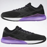 WOMEN'S REEBOK NANO 9 BLACK / GRAPE PUNCH / WHITE